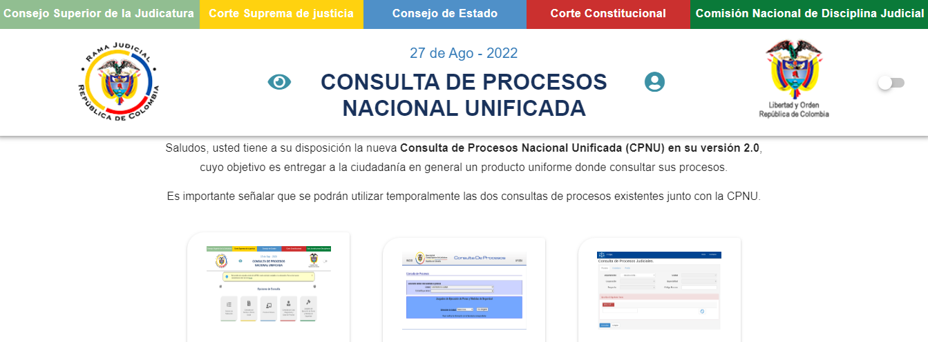 apelación Absurdo entregar Consulta de procesos judiciales en línea - Colombia - mi Gobierno Digital
